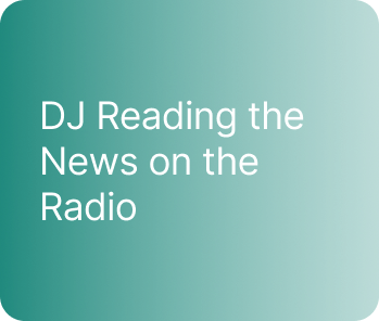 DJ Reading the News on the Radio
